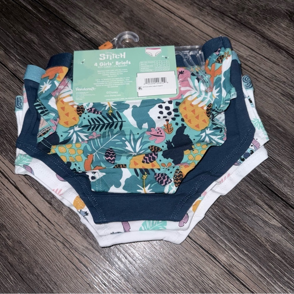 Disney Stitch Girls Briefs - White and Teal - Picture 3 of 3
